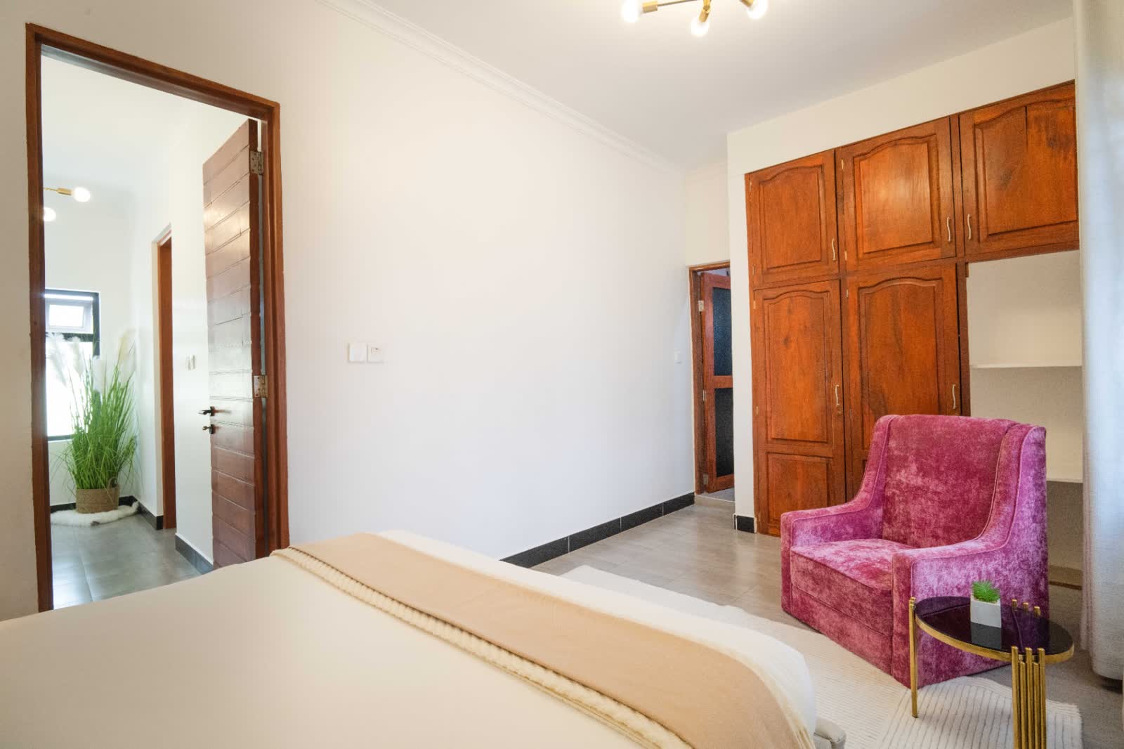 Blue Sapphire apartment wardrobe and bedroom corner