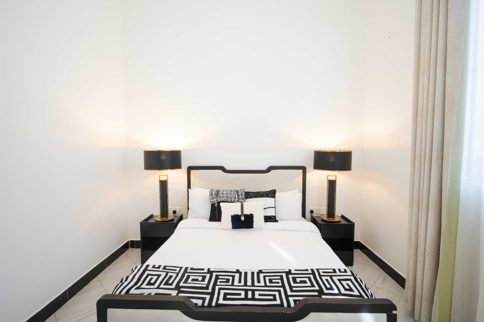 Diamond apartment wide bedroom view