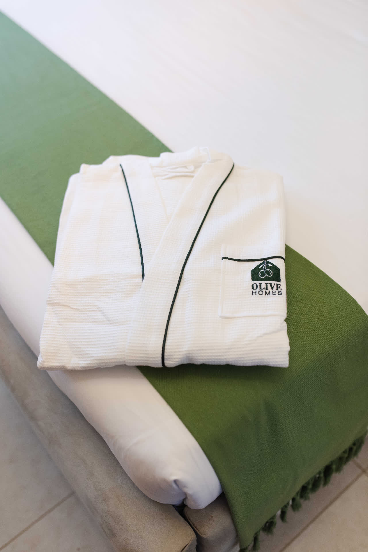 Ruby apartment robe and bed detail